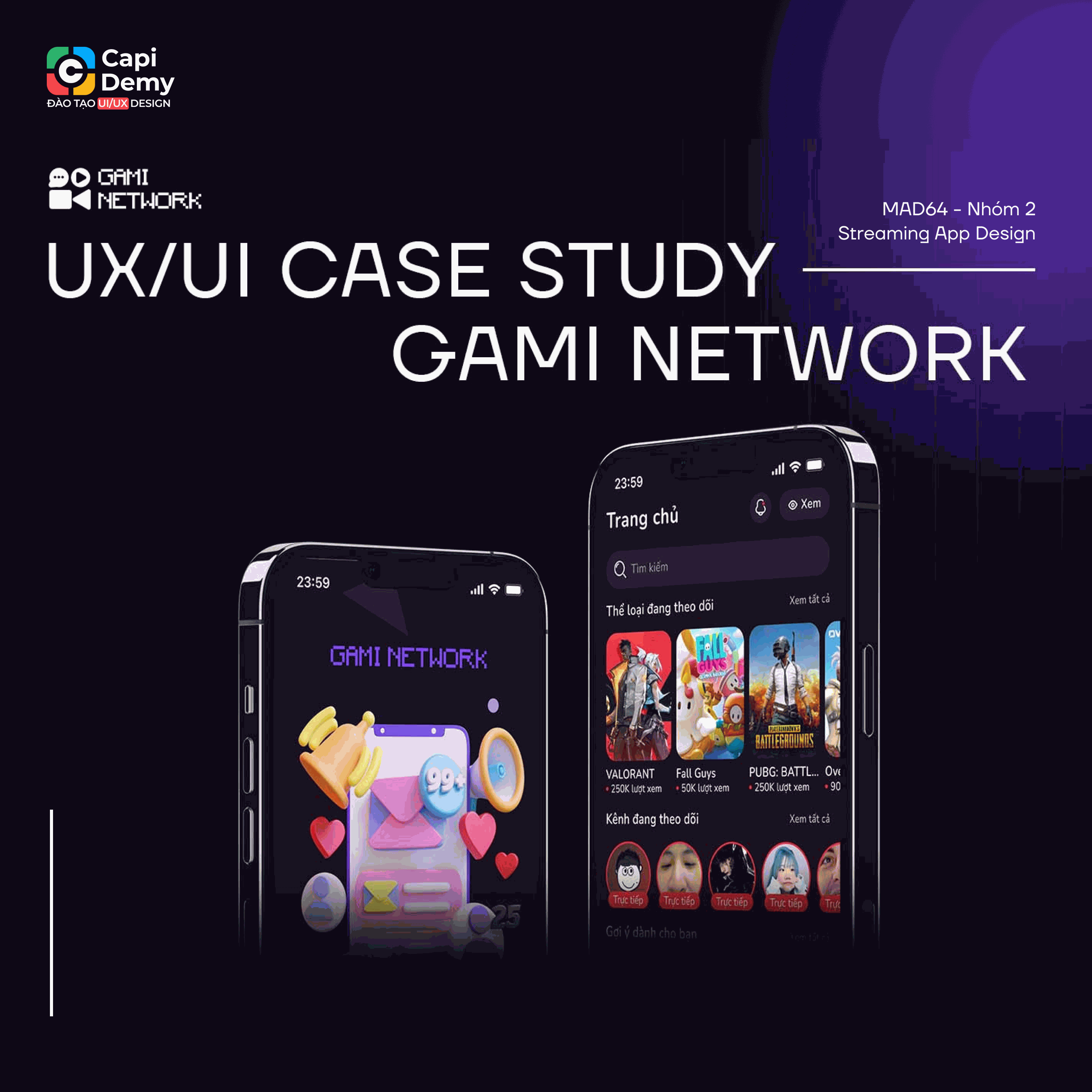 showcase gami network mobile app design